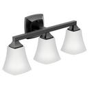 Moen Matte Black 100W 3-Light Medium E-26 Vanity Fixture 