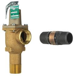 1 in lfll40xl-3 lead free automatic reseating temperature and pressure relief valve 150 psi 210 f 3 in coated thermostat discharge line flood sensor included