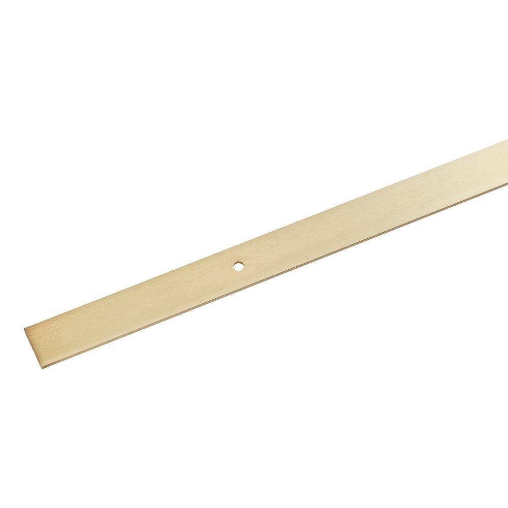 Signature Hardware Champagne Brass 120 in. 304 Stainless Steel Barn Door Bent Strap 