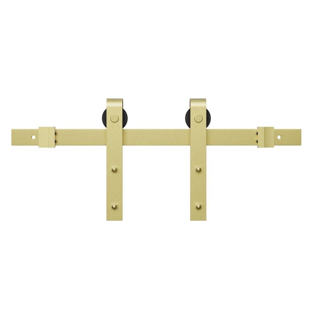 Signature Hardware Champagne Brass 60 in. Barn Door Bent Strap 
