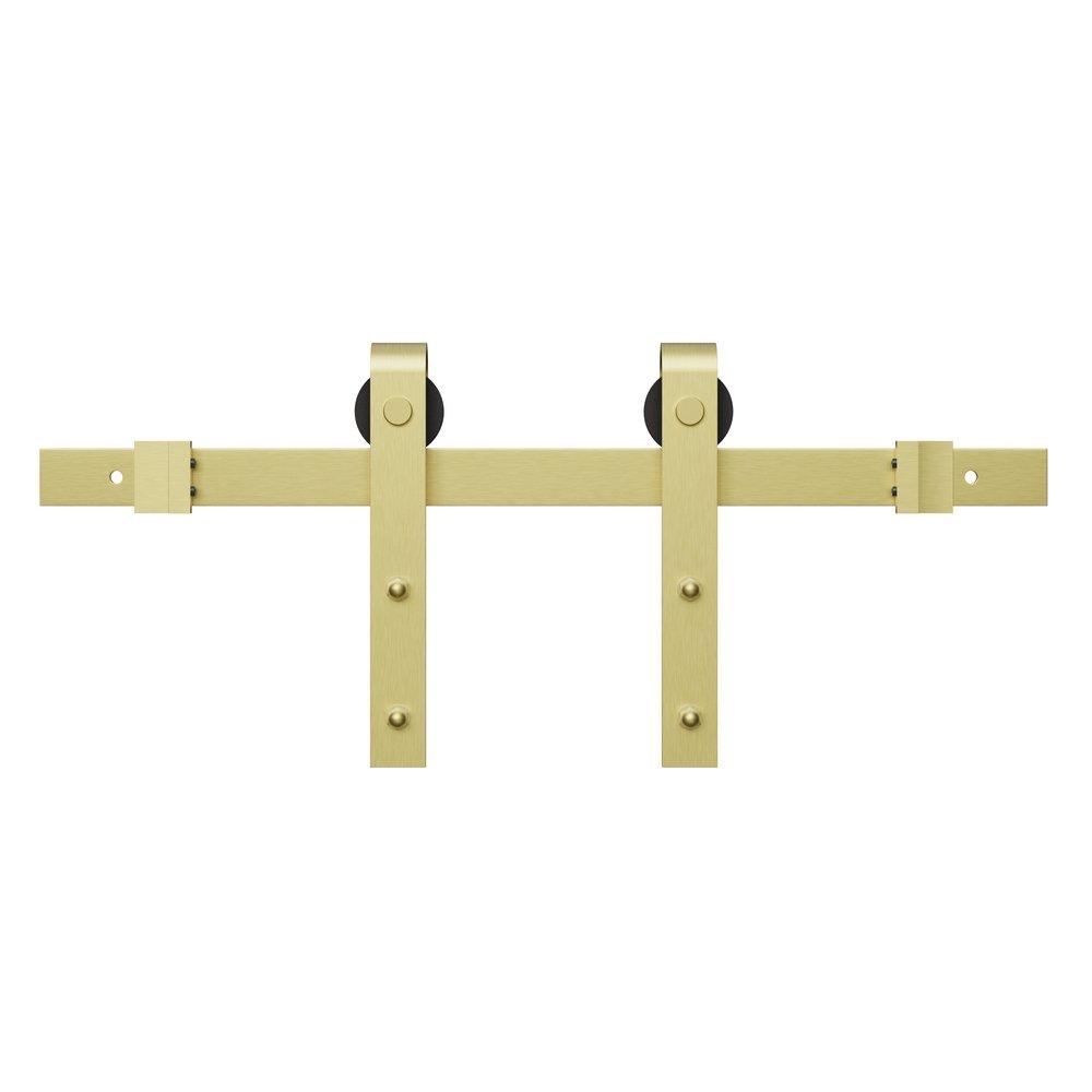 Signature Hardware Champagne Brass 60 in. Barn Door Bent Strap 