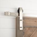 60 in. Barn Door Track and Hardware Set Brushed Nickel