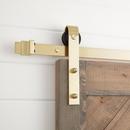 78 in. Barn Door Track and Hardware Set Champagne Brass