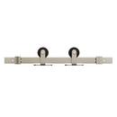 78 in. Top Mount Barn Door Hardware Kit in Satin Nickel 