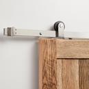 78 in. Top Mount Barn Door Hardware Kit in Satin Nickel