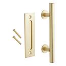 Barn Door Handle and Pull Set in Champagne Brass 