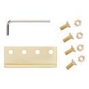 Barn Door Rail Joiner in Champagne Brass 