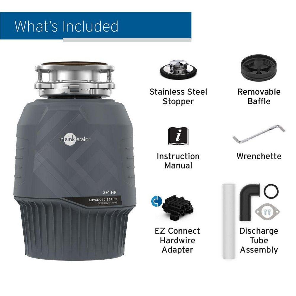 3/4 hp Continuous Feed Garbage Disposal 