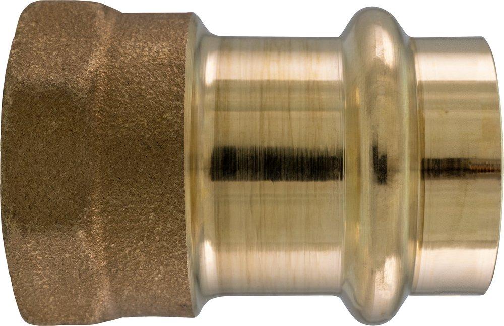 1/2 x 3/4 in. Brass Press x Female Thread Adapter 