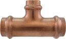 1 x 3/4 x 1 in. Copper Press Reducing Tee