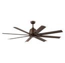 65in. 8-Blade Indoor and Outdoor Ceiling Fan in Satin Natural Bronze 