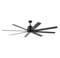 75in. 8?Blade Indoor/Outdoor Ceiling Fan in Satin Black