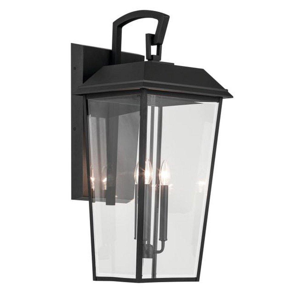 30in. 3?Light Outdoor Wall Lantern XL, Wet Rated in Textured Black 