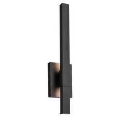60W 1-Light 30in. Outdoor Wall Sconce in Textured Black