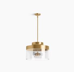 4-Light Medium E-26 LED Pendant in Brushed Moderne Brass