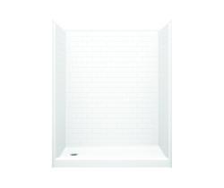 60 x 30 x 74-1/4 in. Alcove Shower Unit in White Right Drain