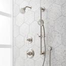 PENDLETON PRESSURE BALANCE SHOWER SYSTEM WITH SLIDE BAR AND HAND SHOWER - BRUSHED NICKEL 