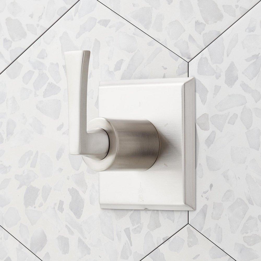 VILAMONTE PRESSURE BALANCE SHOWER SYSTEM WITH SLIDE BAR AND HAND SHOWER - BRUSHED NICKEL 