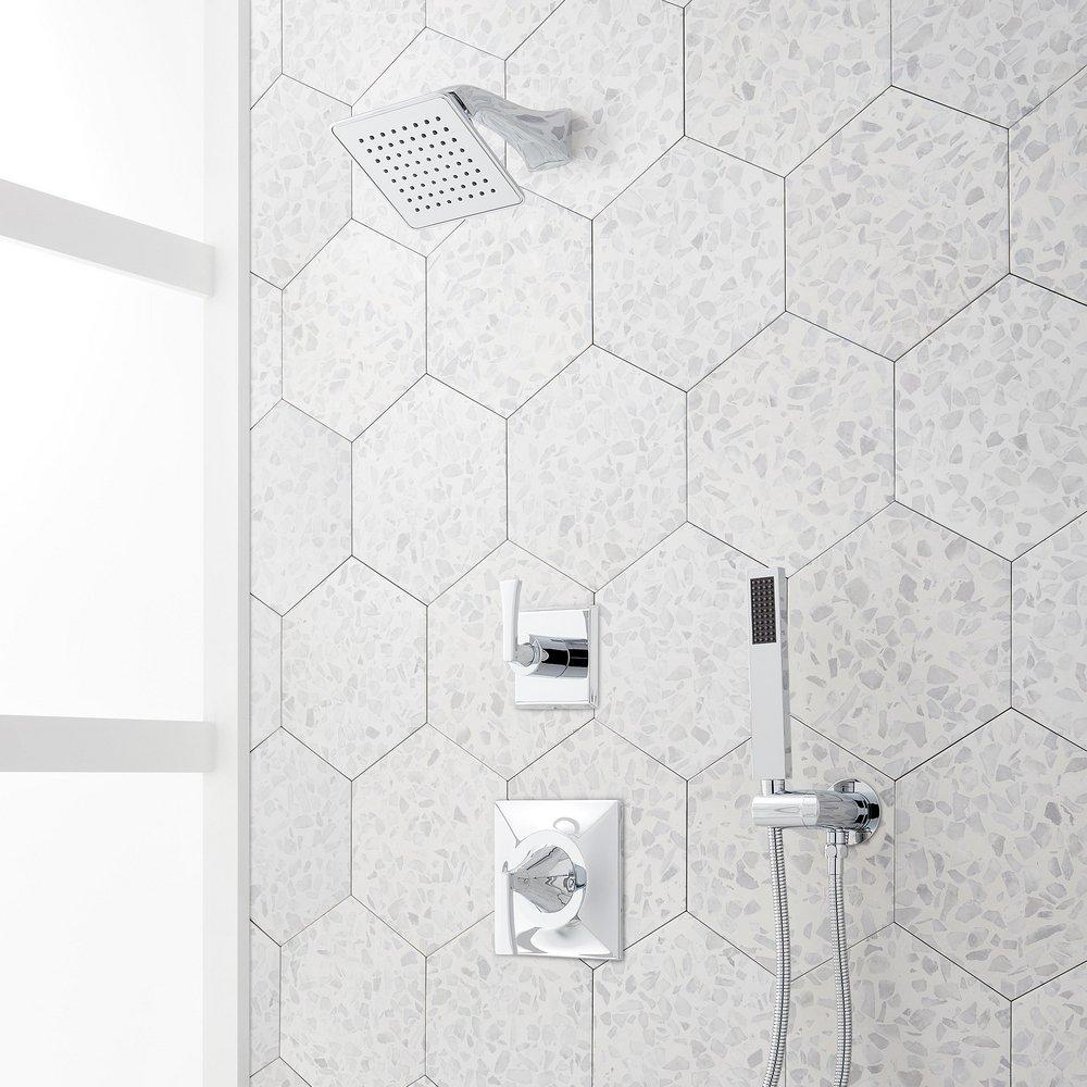VILAMONTE PRESSURE BALANCE SHOWER SYSTEM WITH HAND SHOWER - CHROME 