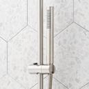 20 in. Shower Rail Set in Brushed Nickel - Hand Shower, Hose and Showerhead Included 