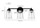 3-Light Vanity Fixture in Matte Black 