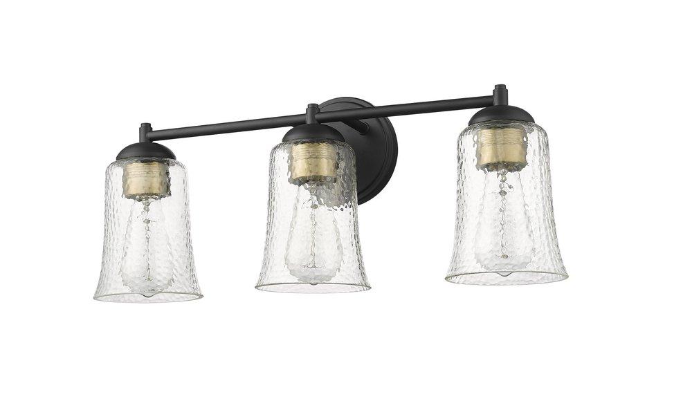 3-Light Vanity Fixture in Matte Black 