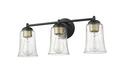3-Light Vanity Fixture in Matte Black 