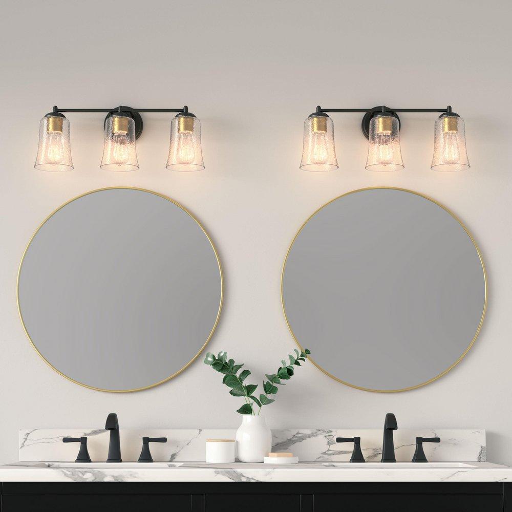 3-Light Vanity Fixture in Matte Black 
