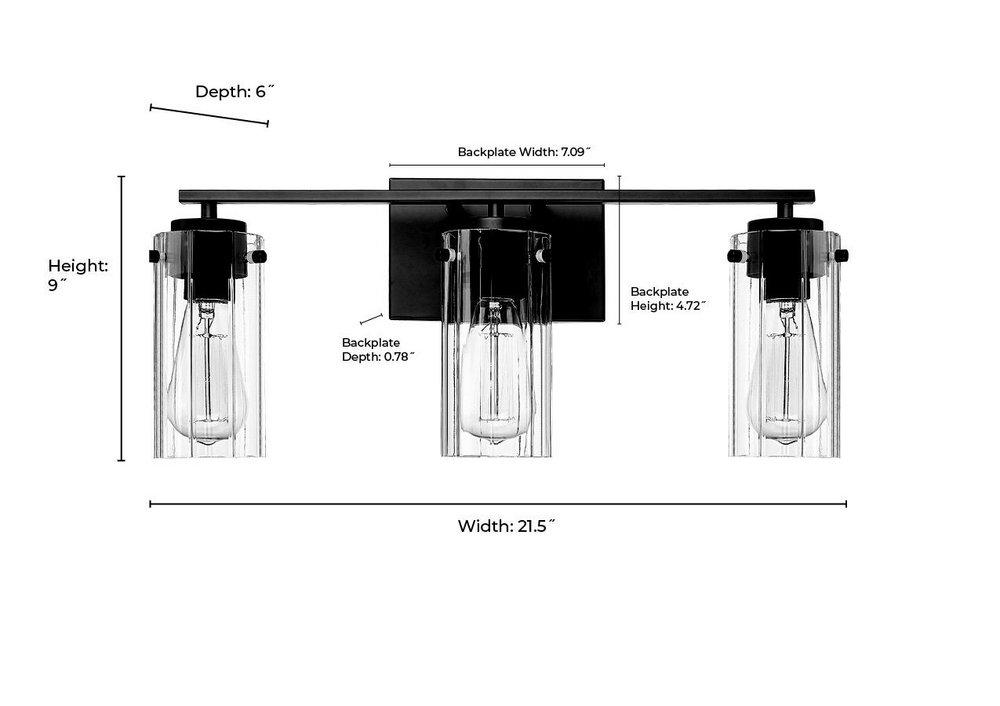 3-Light Vanity Fixture in Brushed Nickel 