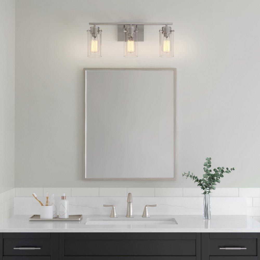 3-Light Vanity Fixture in Brushed Nickel 