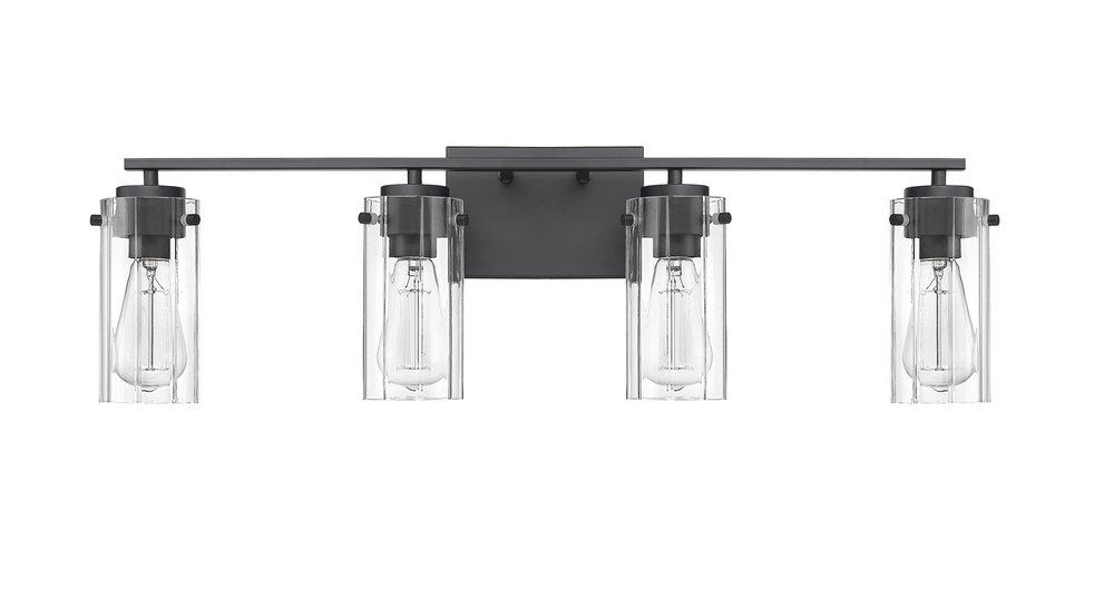 4-Light Vanity Fixture in Matte Black 