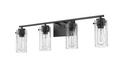 4-Light Vanity Fixture in Matte Black 