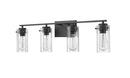4-Light Vanity Fixture in Matte Black 