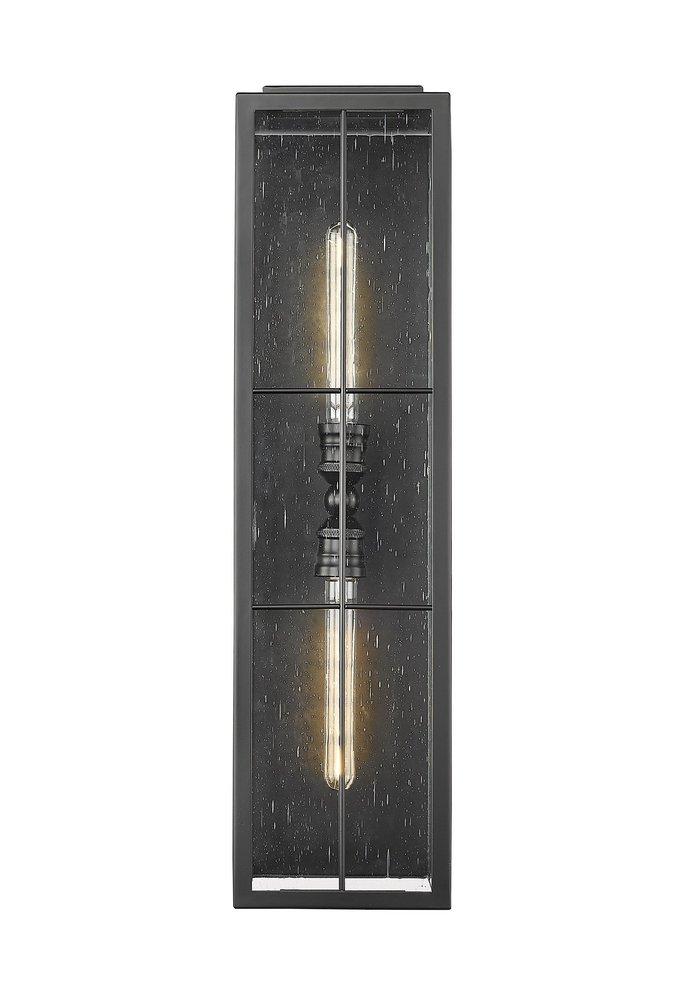 2-Light Outdoor Wall Sconce in Powder Coated Black 