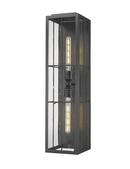 2-Light Outdoor Wall Lantern in Powder Coated Black Finish 