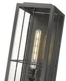 2-Light Outdoor Wall Lantern in Powder Coated Black Finish 