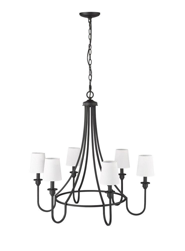 Millennium Lighting Matte Black 6-Light Chandelier Ceiling Light 