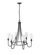 Millennium Lighting Matte Black 6-Light Chandelier Ceiling Light 