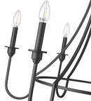 Millennium Lighting Matte Black 6-Light Chandelier Ceiling Light 