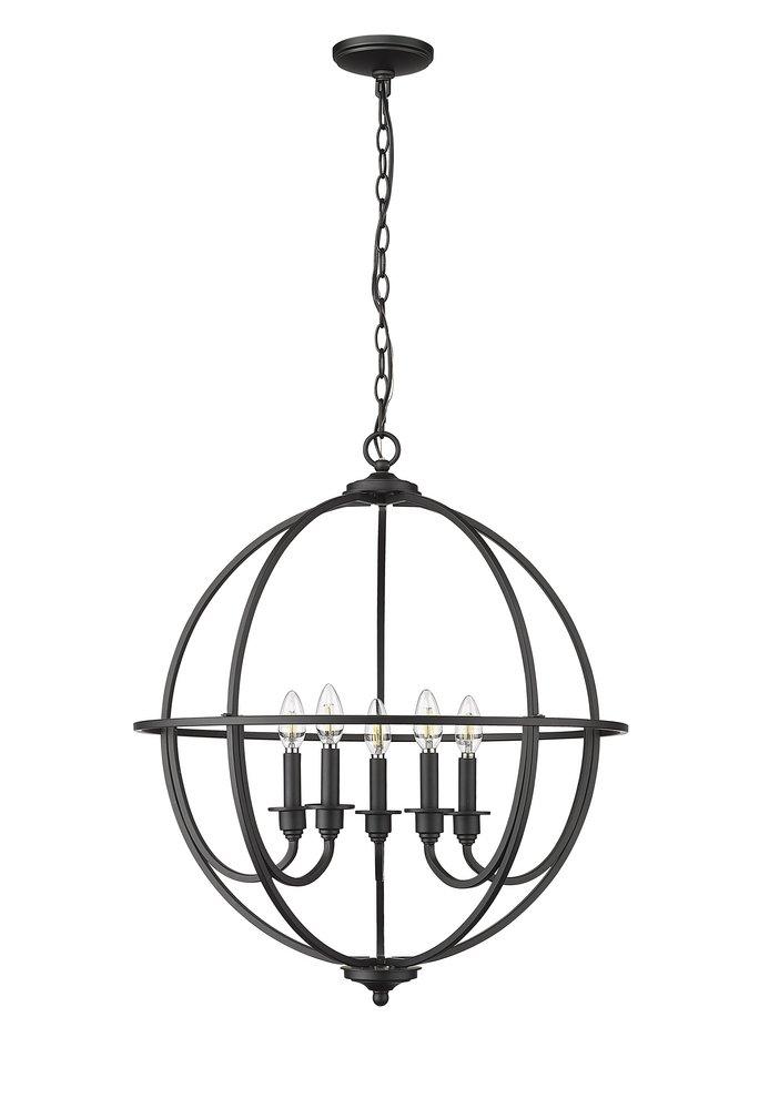 Millennium Lighting Matte Black 5-Light Chandelier Ceiling Light 