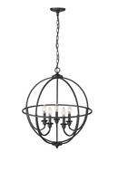 Millennium Lighting Matte Black 5-Light Chandelier Ceiling Light 