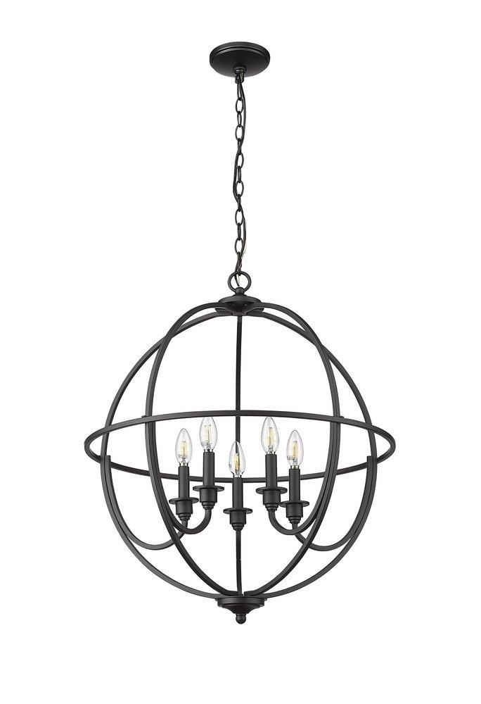 Millennium Lighting Matte Black 5-Light Chandelier Ceiling Light 