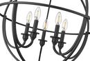 Millennium Lighting Matte Black 5-Light Chandelier Ceiling Light 