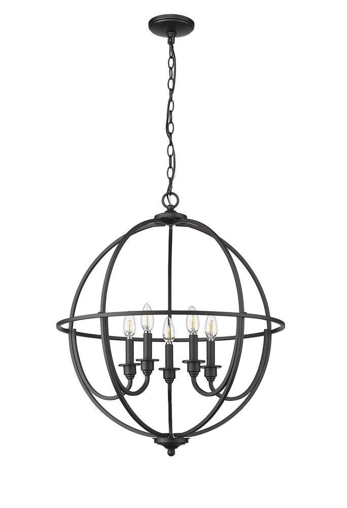 Millennium Lighting Matte Black 5-Light Chandelier Ceiling Light 
