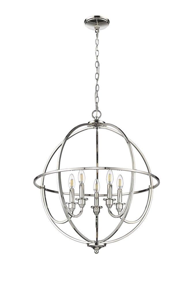 Millennium Lighting Polished Nickel 5-Light Chandelier Ceiling Light 