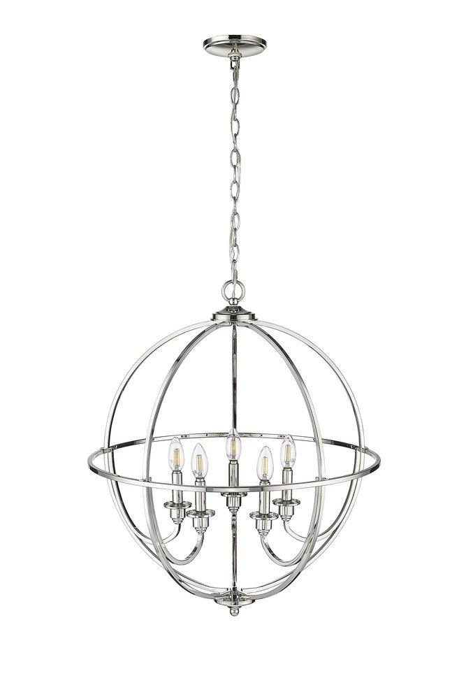 Millennium Lighting Polished Nickel 5-Light Chandelier Ceiling Light 