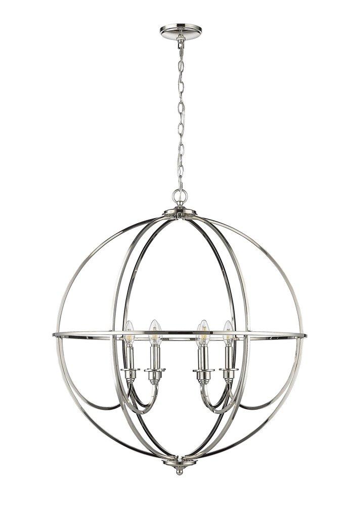Millennium Lighting Polished Nickel 6-Light Chandelier Ceiling Light 