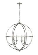 6-Light Chandelier Ceiling Light in Polished Nickel
