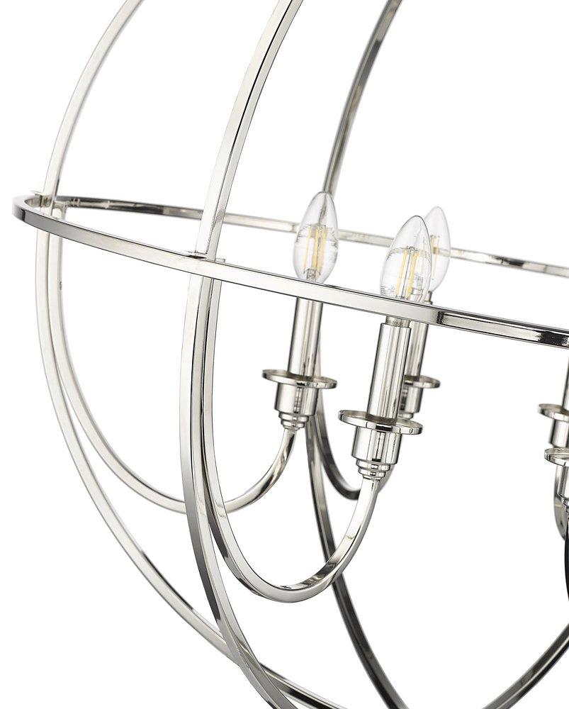 Millennium Lighting Polished Nickel 6-Light Chandelier Ceiling Light 