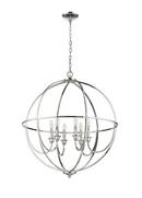 Millennium Lighting Polished Nickel 6-Light Chandelier Ceiling Light 